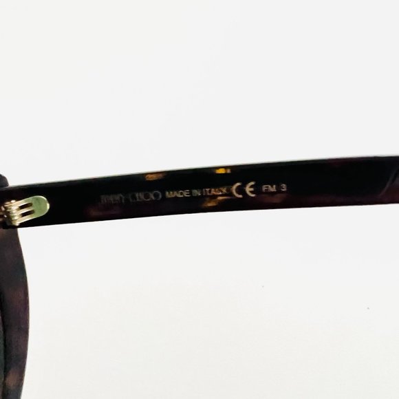 0110 EXCELLENT USED CONDITION JIMMY CHOO SUNGLASSES  TORTOISE SHELL CAT EYE - Picture 8 of 12